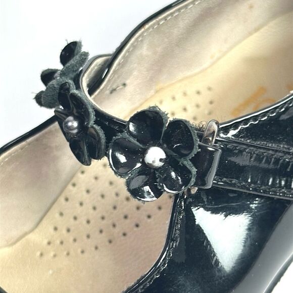 Spring Flowers By Gallucci Italy Black Mary Jane Patent Leather Shoes sz 25 US 8 - Picture 12 of 12